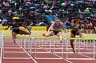 Kellie Wells and Sally Pearson in the 100 metres hurdles, 2012 Samsung Diamond League, Crystal Palace, London.